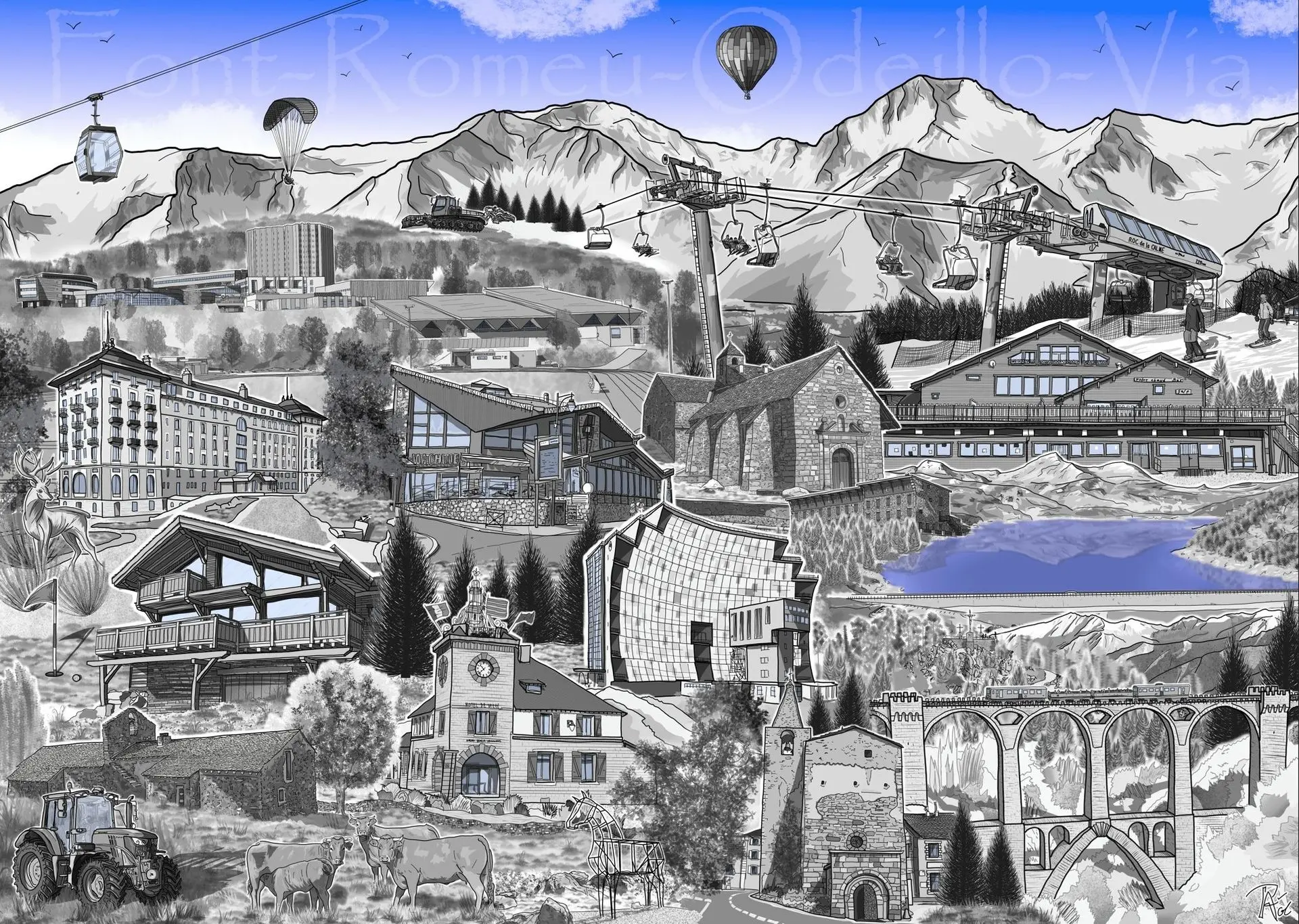 Carte Font-Romeu vue générale