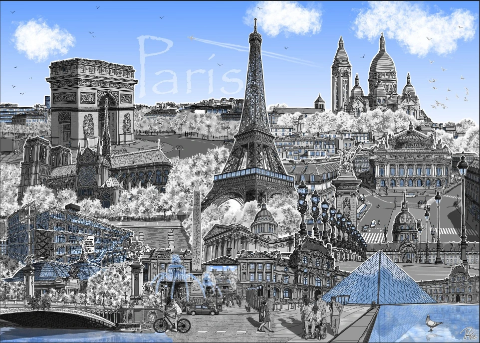 Carte Paris vue générale