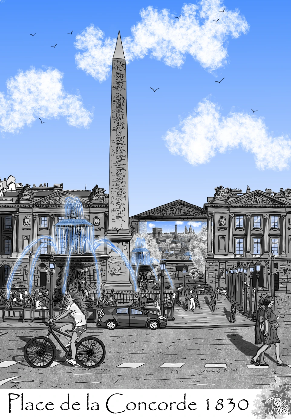 Carte Place de la Concorde Paris