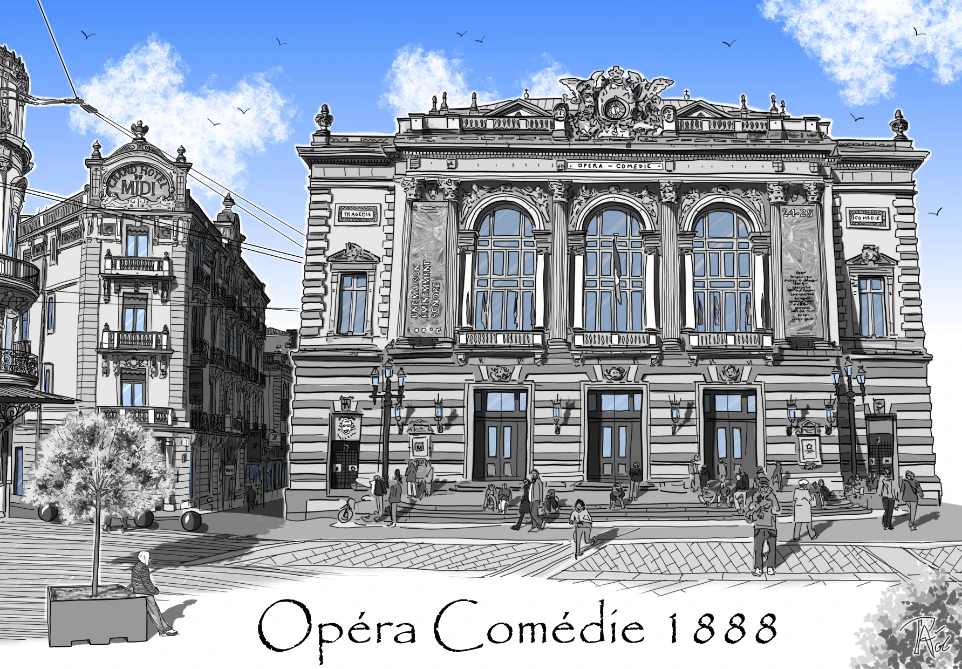 Carte Montpellier Opéra Comédie