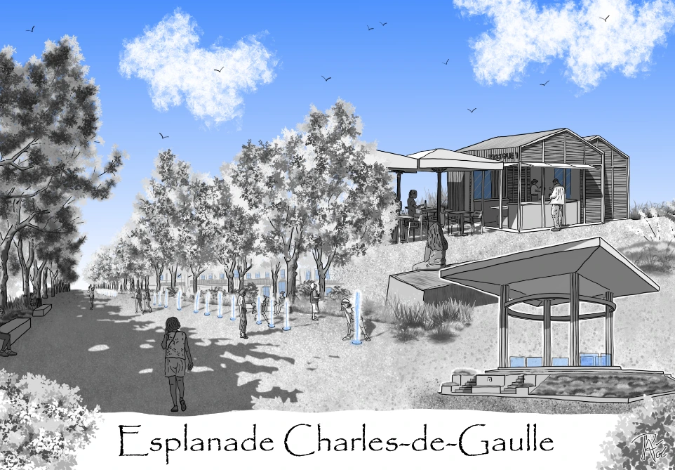 Carte Montpellier Espalnade Peyrou