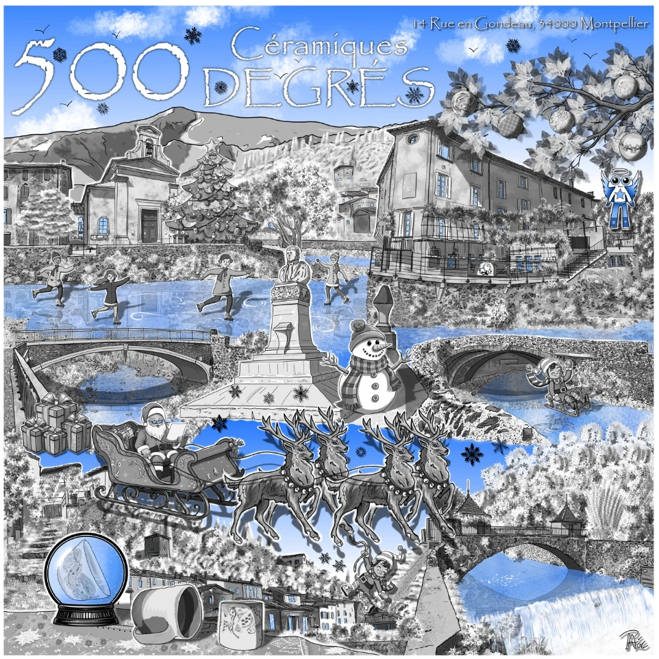 Carte Noël Magasin 500° Montpellier