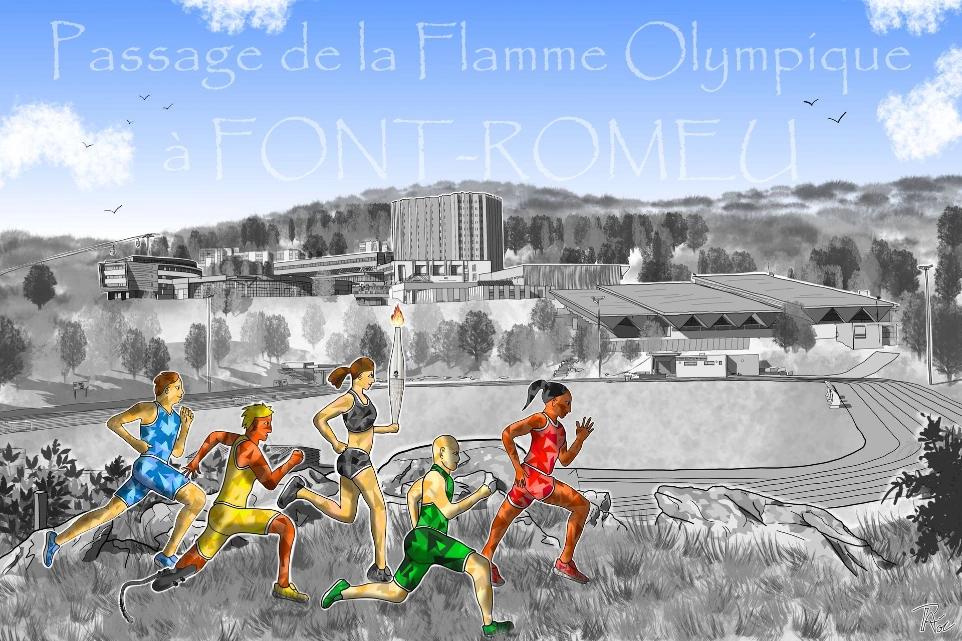 Illustration Passage de la Flamme Olympique à Font-Romeu