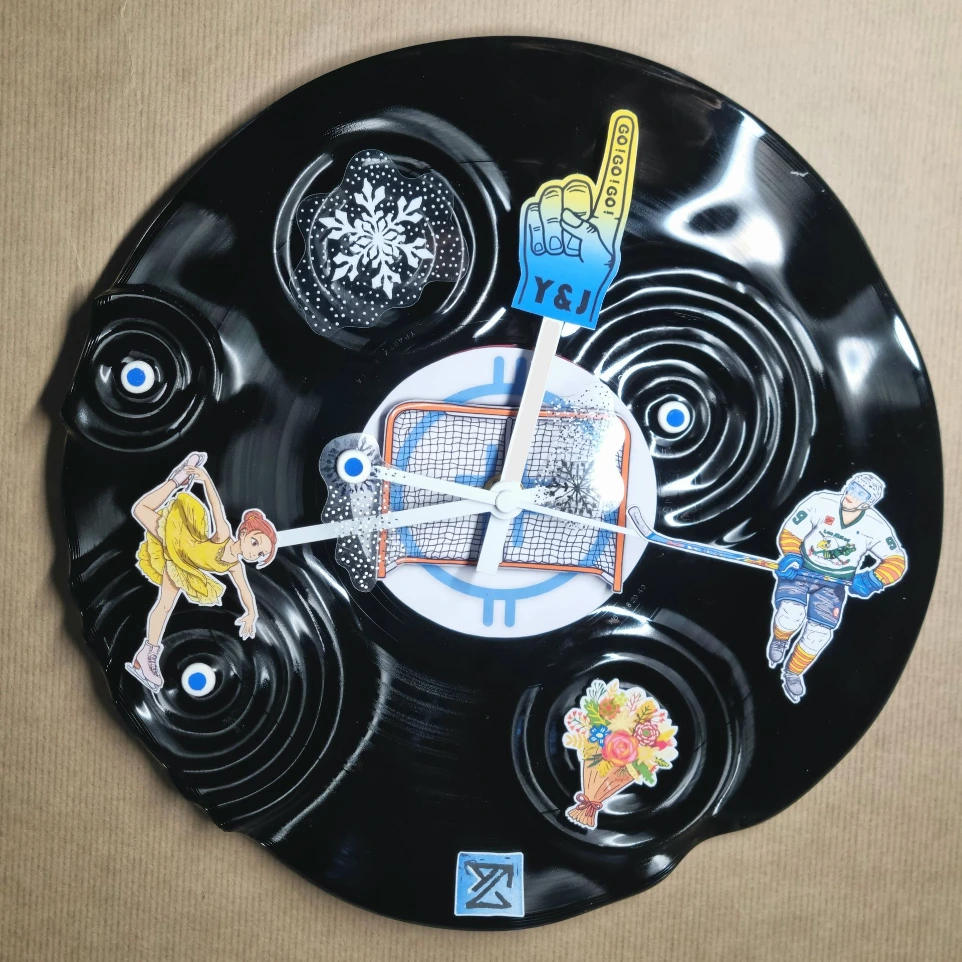 Horloge Hocket et Patinage sur glace