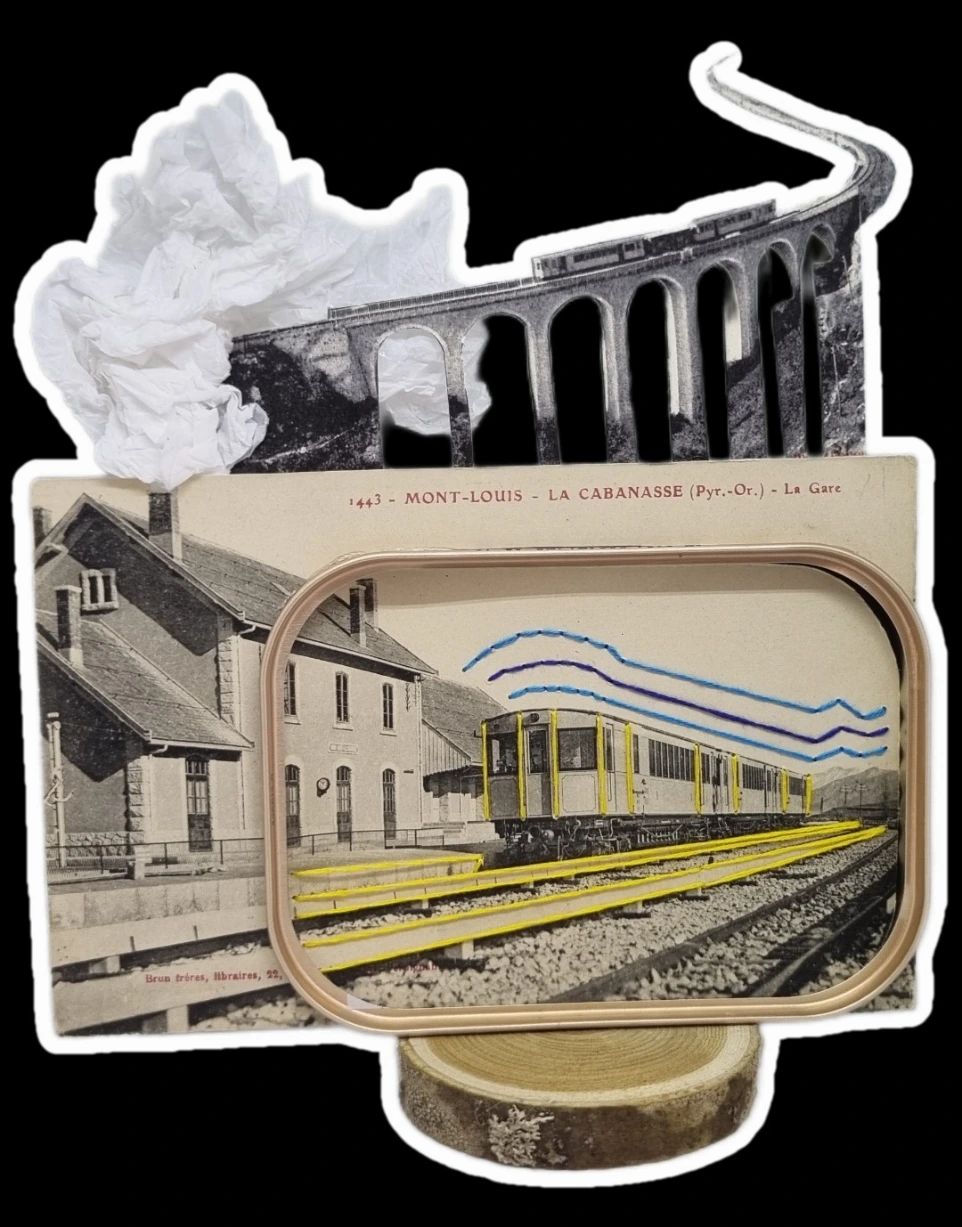 Carte Le Train-Jaune (Pont et fumée)