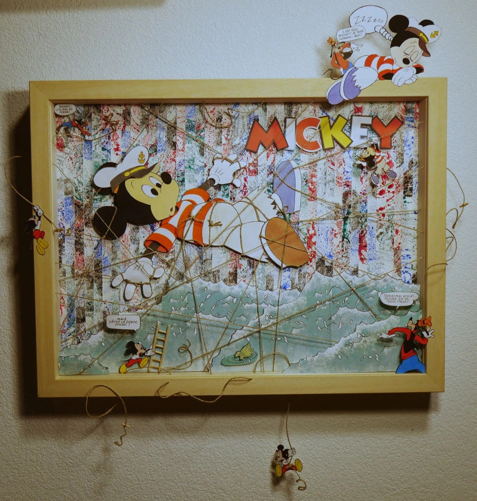 Tableau Mickey et Dingo