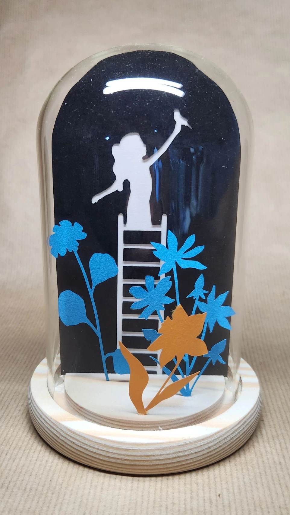 Cloche verre Femme reversible
