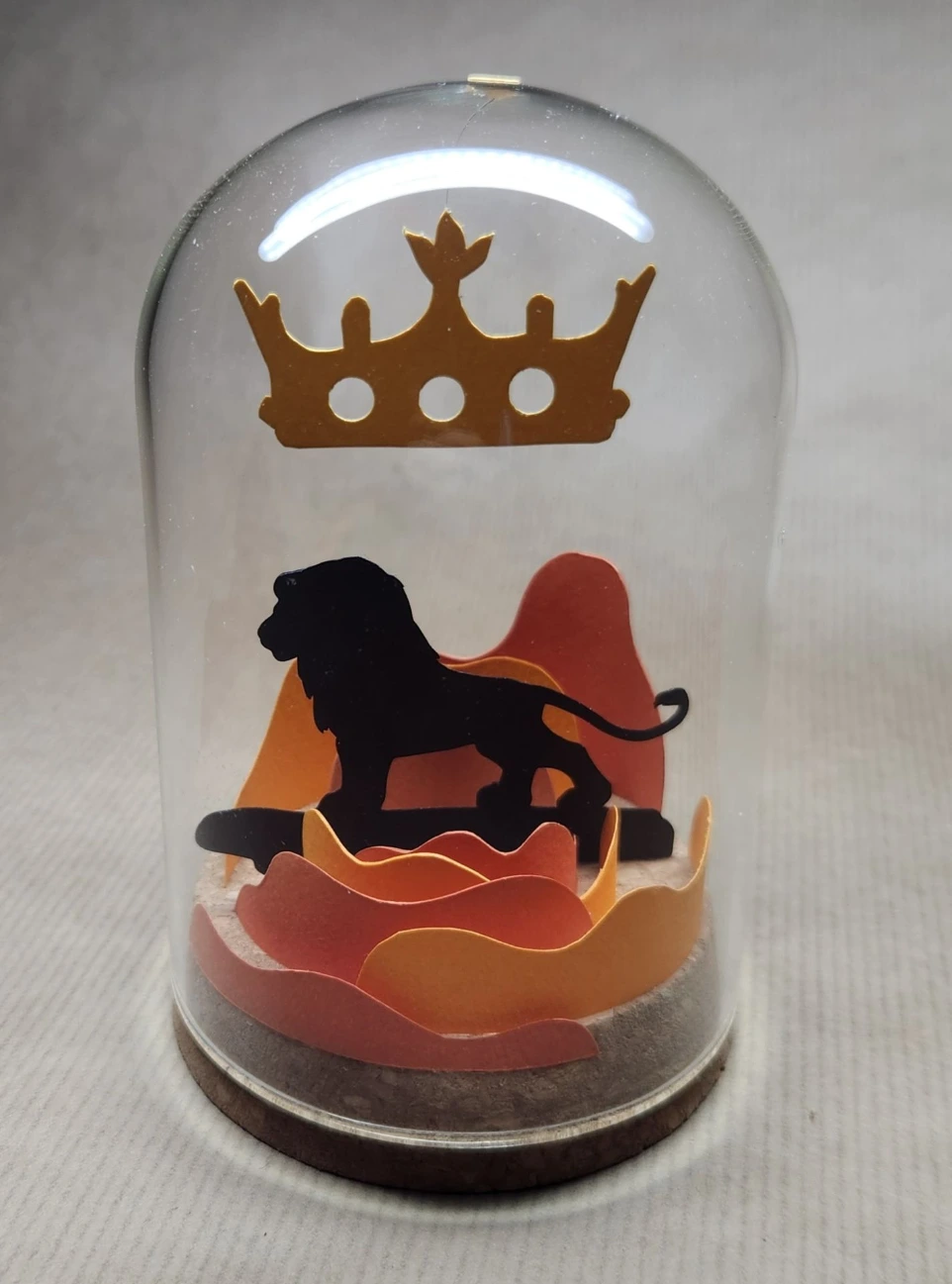 Cloche verre Lion
