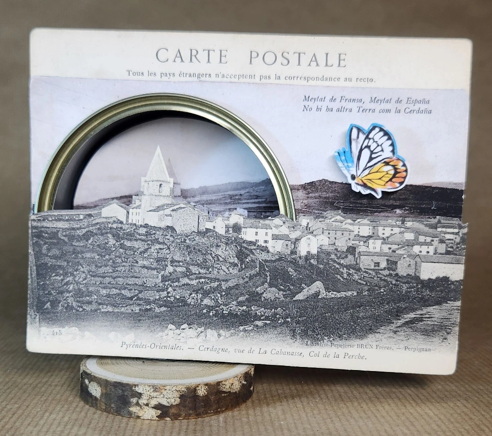 Carte postale Bolquère et son papillon