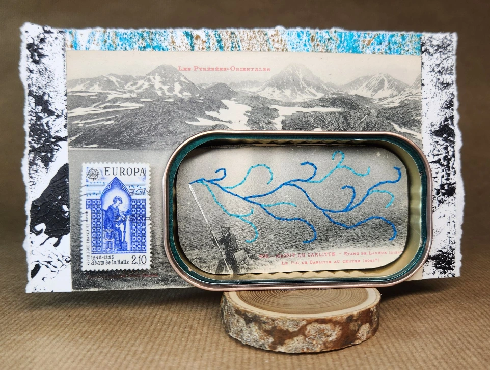 Carte volutes bleu Lanoux