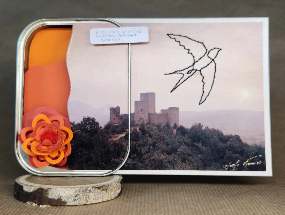 Carte Hirondelle Puivet rouge